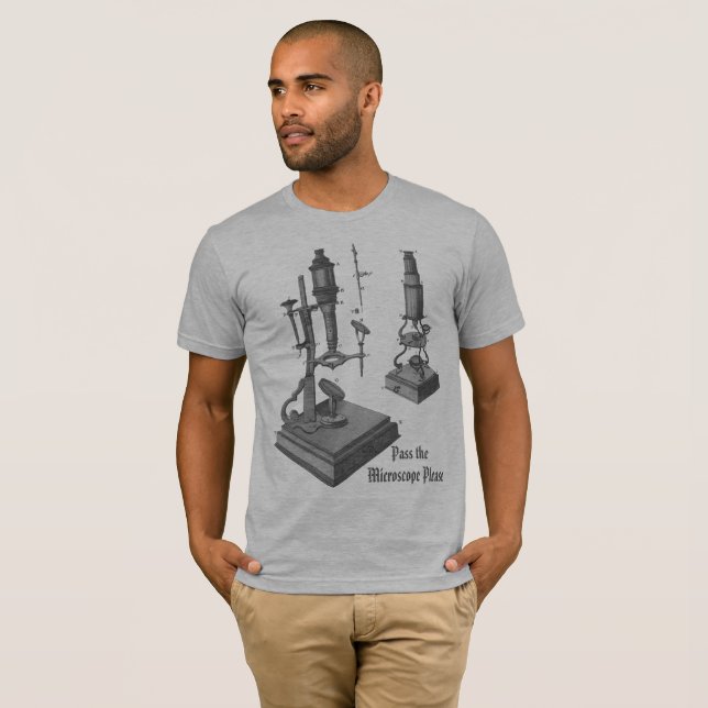 T-shirt Microscope du XVIIIe siècle Antique Science INSTRU (Devant entier)