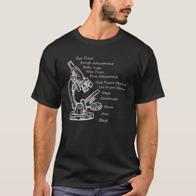 T-shirt  Microscope For Men Women Biology Nerd Science Lab (Devant)