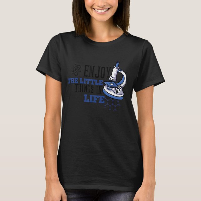 T-SHIRT MICROSCOPE FUNNY, MICROBIOLOGISTES BIOLOGIE SCI NE (Devant)