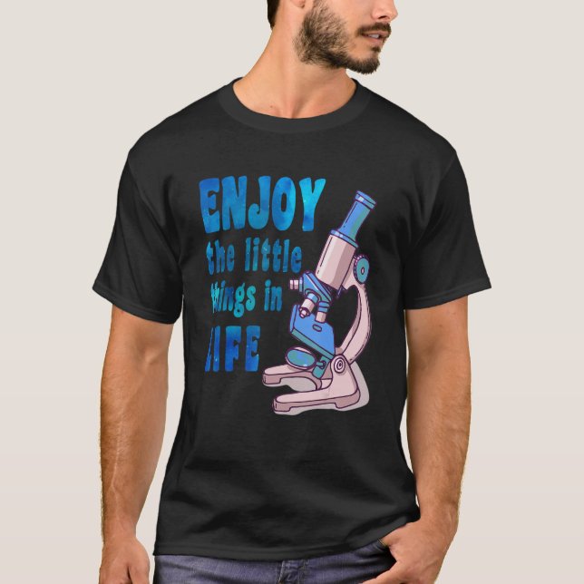 T-shirt microscope microbiologiste biologie science nerd l (Devant)