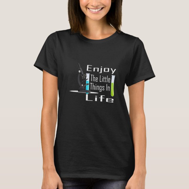 T-shirt Microscope Microbiologistes BIOLOGIE NERD SCIENCE  (Devant)