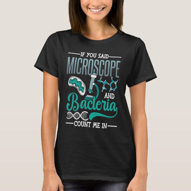 T-shirt Microscope Microbiology Laboratory Biology Science (Devant)