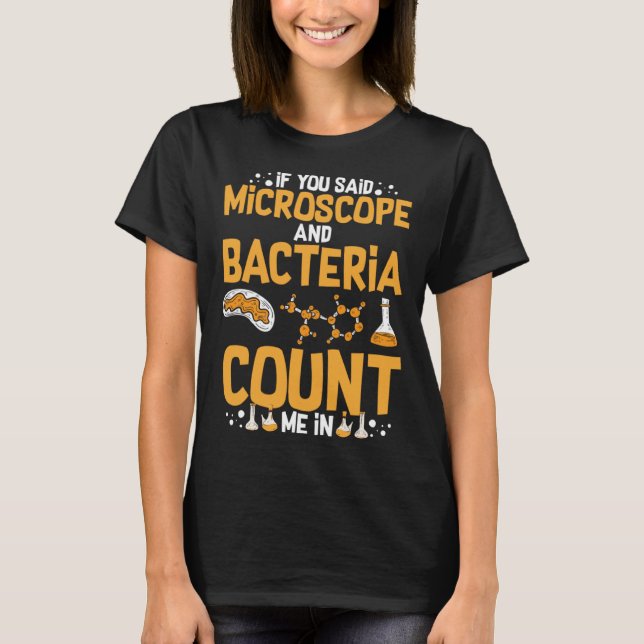 T-shirt Microscope Microbiology Laboratory Biology Science (Devant)