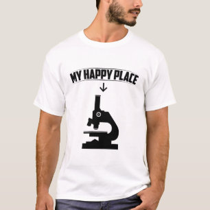 T-shirt Microscope Mon Endroit Heureux   Idée cadeau des 
