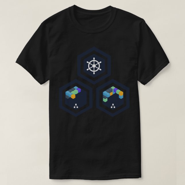 T-shirt Microservices Kubernetes Cluster Control Plane Nod (Design devant)