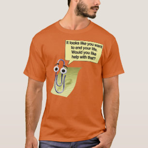 T-shirt Microsoft Clippy Suicide Assistant Mème chemise Pa