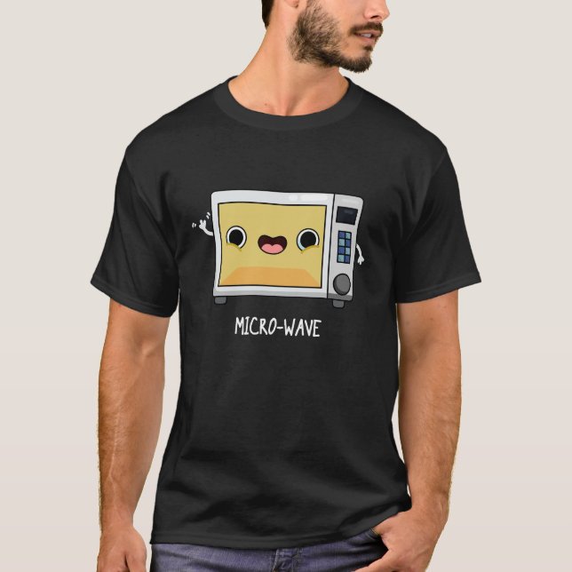 T-shirt Microwave Funny Pun Dark BG (Devant)