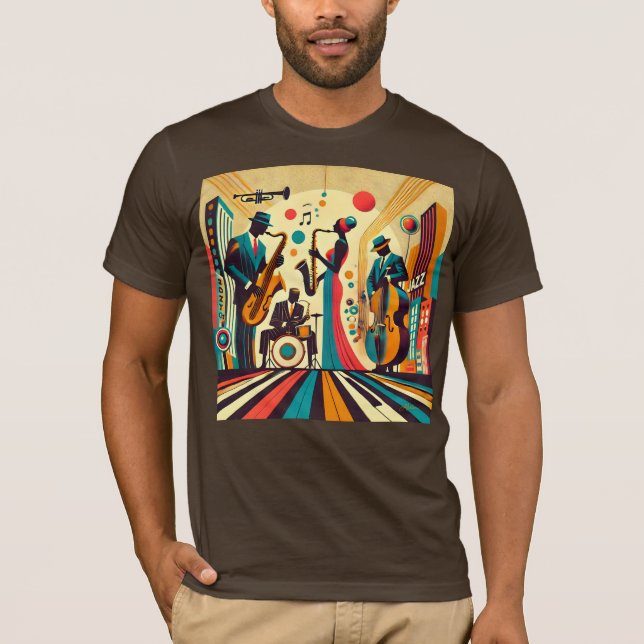 T-shirt Mid Century Jazz Age Quartet (Devant)