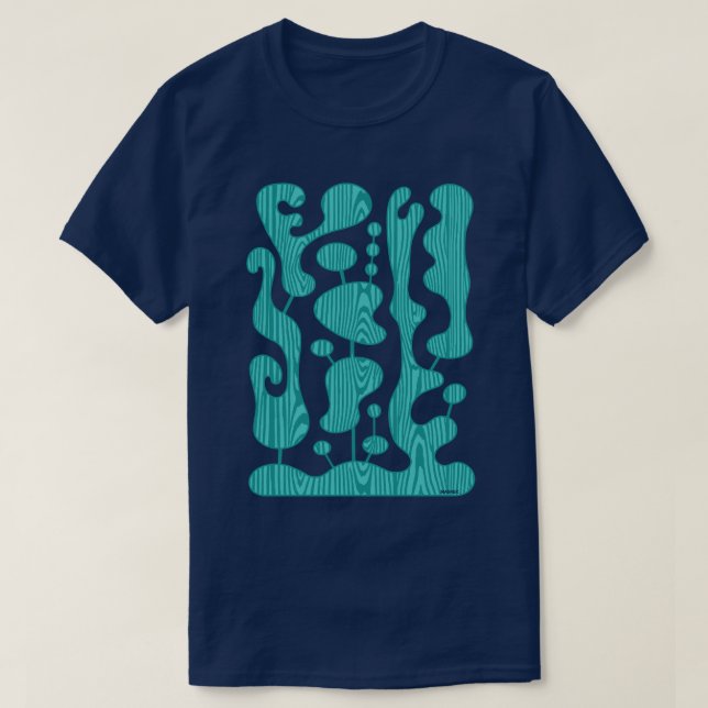 T-shirt Mid Century Modern Atomic Mobile Abstraction (Design devant)