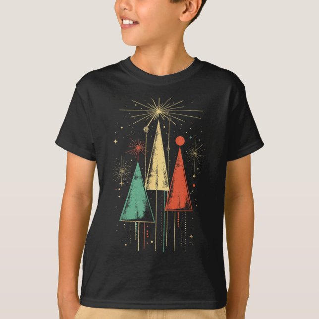 T-shirt Mid Century Modern Christmas  (Devant)