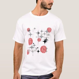 T-Shirt Mid Century Modern Étoiles et Globes