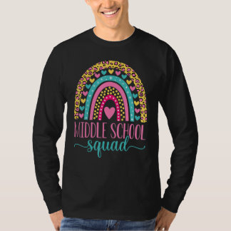 T-shirt Middle School Squad Team Teacher Girls Boys Back T