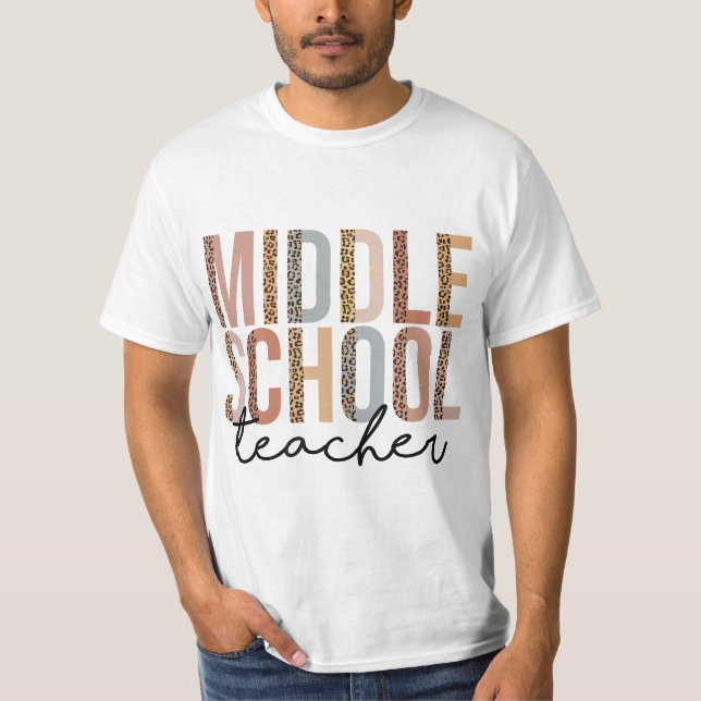 T-shirt Middle School Teacher 100 Days of School - Back To (Devant)