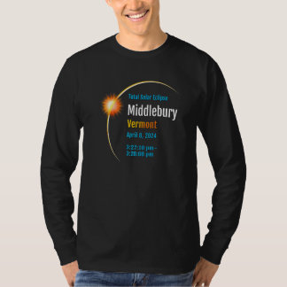 T-shirt Middlebury Vermont VT Total Solar Eclipse 2024 1