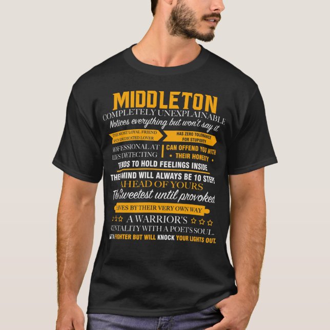 T-shirt MIDDLETON complètement inexplicable (Devant)