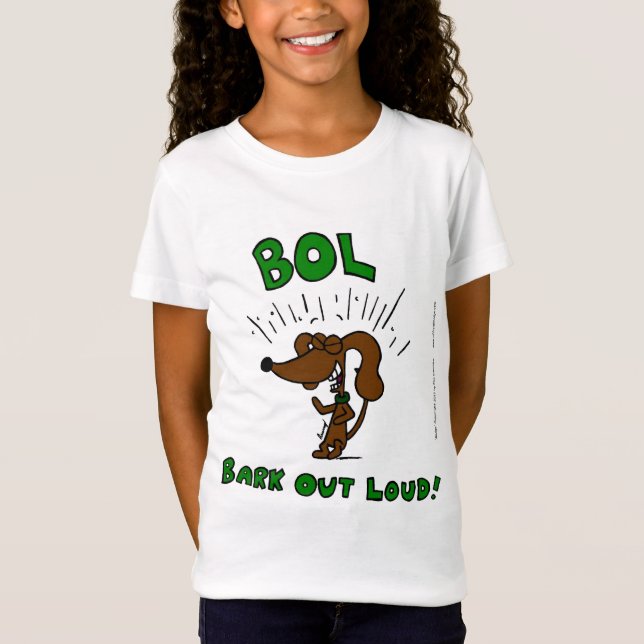 T-Shirt Midge "BOL Bark Out Loud" Filles Poupée bébé Tee (Devant)