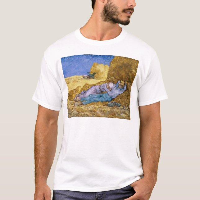 T-shirt Midi de Vincent van Gogh |, la sièste, après (Devant)