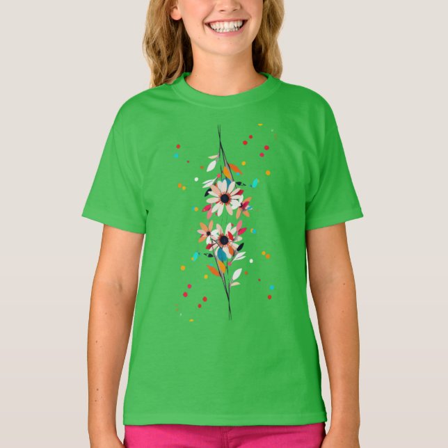 T-shirt Midnight Bloom Chuchotements de Couleur Écho Flora (Devant)