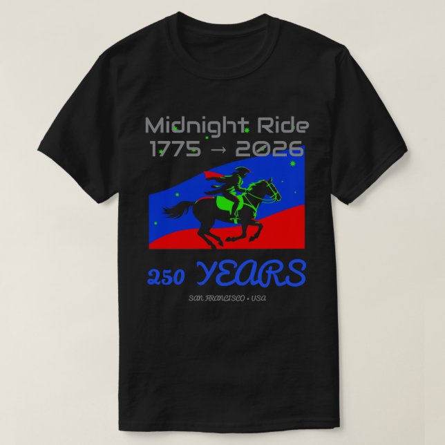 T-shirt Midnight Ride 1775–2026 • 250 Years Tribute (Design devant)