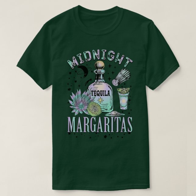 T-shirt Midnight Tequila Margaritas Lime Tequila Drink Mag (Design devant)