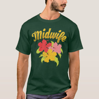 T-shirt Midwifery Doula Fleurs de soutien à la grossesse