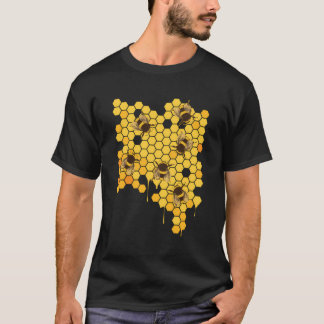 T-shirt Miel Bee Hive Honeycomb apiculture apiculteur