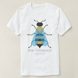 T-shirt Miel Bee Protector mignon Black Blue Gold Parties 
