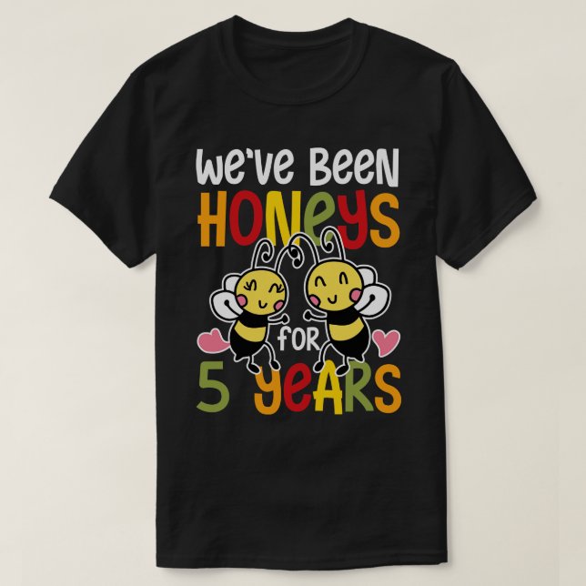 T-shirt Miel pour 5 ans (Design devant)