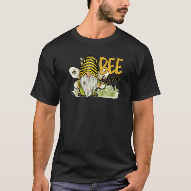T-shirt Miel rétro Bee Gnome Bee Blessness Inspira (Devant)