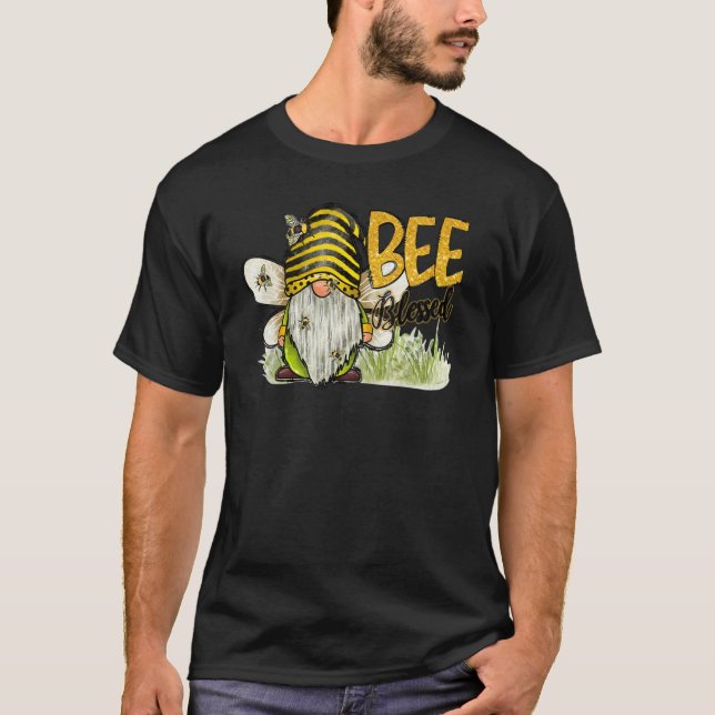 T-shirt Miel rétro Bee Gnome Bee Blessness Inspira (Devant)