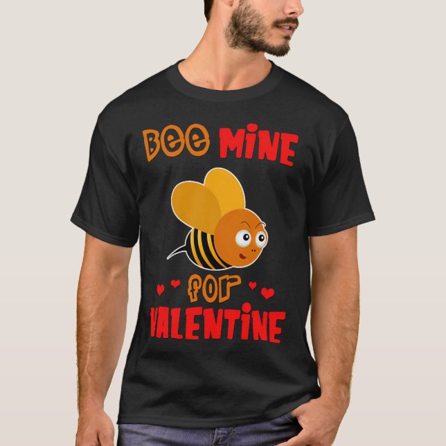 T-shirt Mienne Abeille Pour La Saint-Valentin - Drôle D'Ab (Devant)