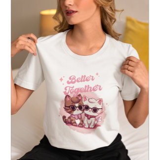 T-shirt Mieux Ensemble Chemise, , Chat de la Saint Valenti