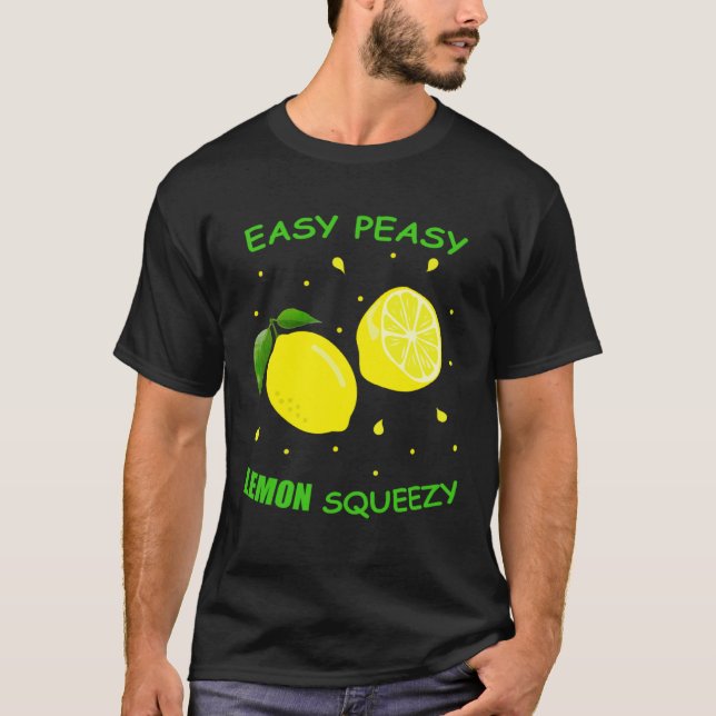 T-shirt MIEUX FACILE PEASY LEMON SQUEEZY Fun Summer LEMON (Devant)