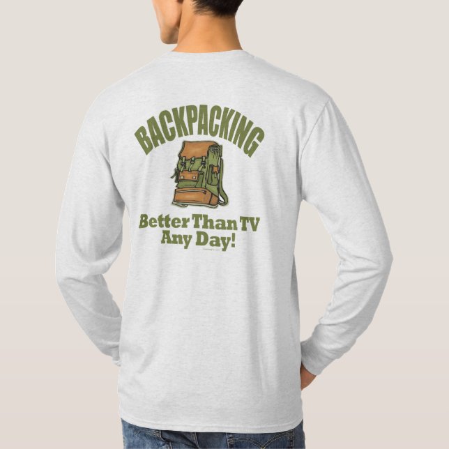 T-shirt Mieux que la télévision - Backpacking (Dos)
