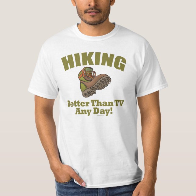 T-shirt Mieux que la télévision - Randonnée (Devant)