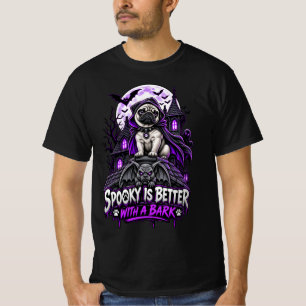 T-shirt Mieux vaut épouvantable avec un Pug écorché Hallow