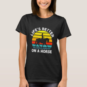 T-shirt Mieux Vivre À Cheval Dressage Rétro Sh