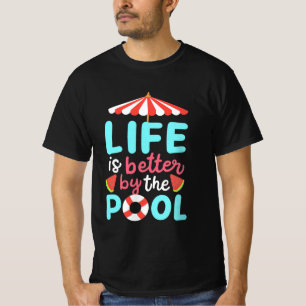 T-shirt Mieux Vivre Au Bord De La Piscine