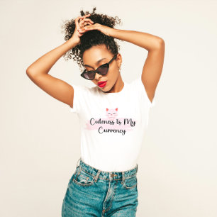 T-shirt "Mignité est ma monnaie" Drôle Amoureux des chats