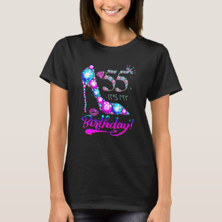 T-shirt Mignon 55 Ans C'est Mon Anniversaire 55 Ans Party