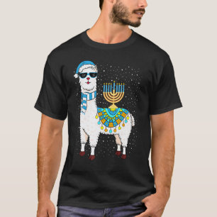 T-shirt Mignon Alpaca Chanukah Menorah Hanukkah Lama