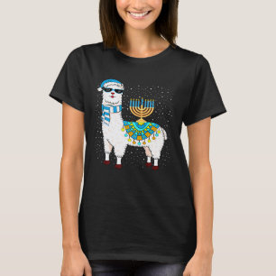T-shirt Mignon Alpaca Chanukah Menorah Hanukkah Lama Prem
