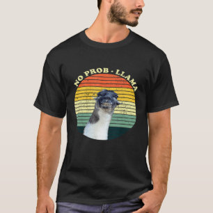 T-shirt Mignon Alpaca Pas De Problème LLAMA Vintage Lama R