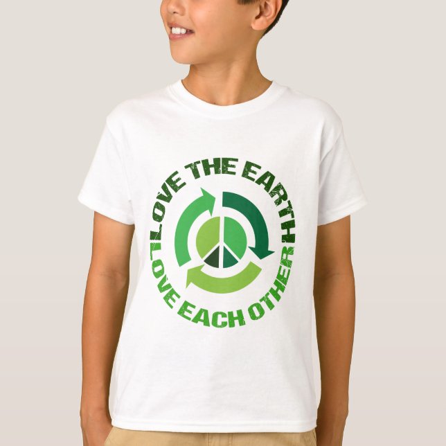 T-shirt Mignon Amour La Terre Militante De l'environnement (Devant)