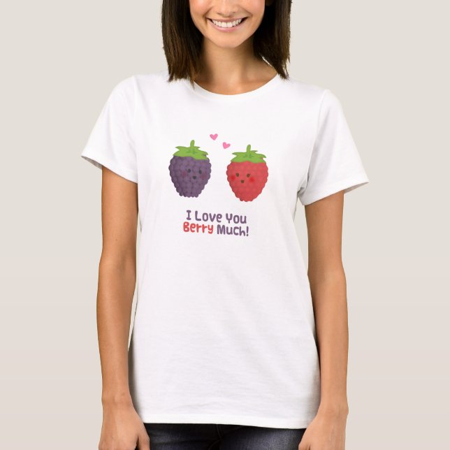 T-shirt Mignon Amour Vous Much Pun Humour (Devant)