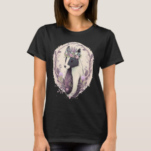 T-shirt Mignon animal de compagnie skunk couronne de fleur