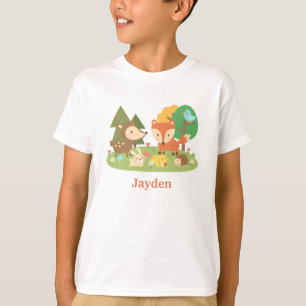T-shirt Mignon animal de la forêt coloré pour les enfants