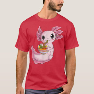 T-shirt Mignon Aolotl Kawaii mange Ramen Anime japonais No
