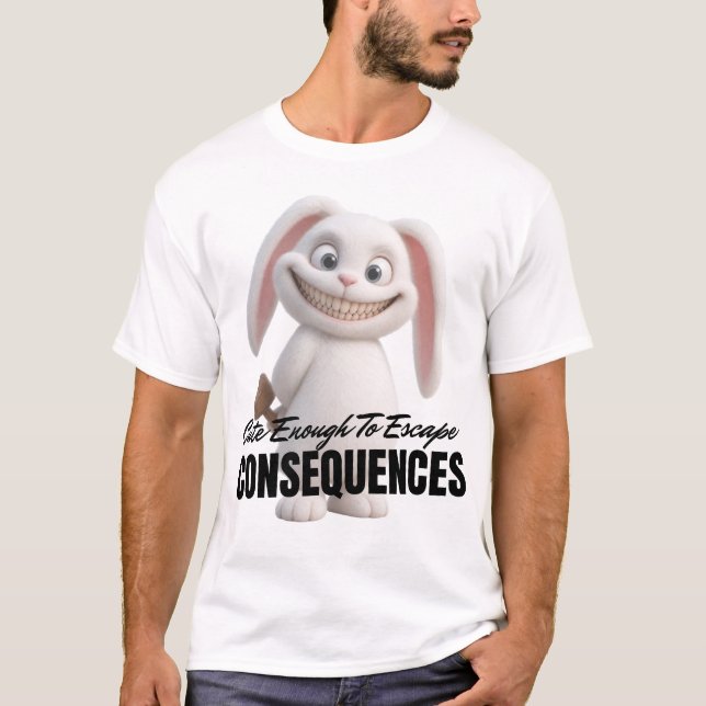 T-shirt Mignon Assez Pour Échapper Aux Conséquences (Devant)