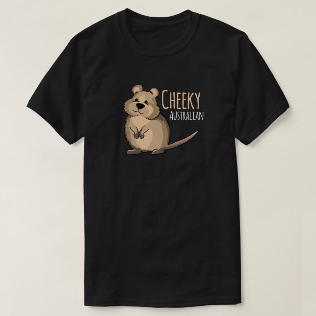 T-shirt mignon australien effronté de Quokka (Design devant)